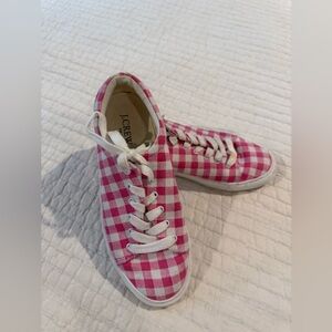 J. Crew Pink Checkered Women's Sneakers